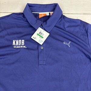 Puma Polo Shirt Men Size Large Knob Creek Bourbon Whiskey Logo NEW NWT